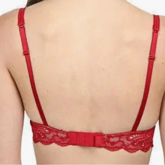 Le Mystere Sophia Women's Lace Full Fit Seamless Bra - Peach - Picture 12 of 14